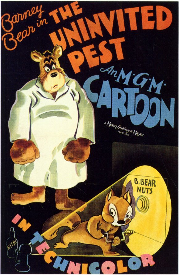 The Uninvited Pest Movie Poster Print featuring vibrant colors and playful design.