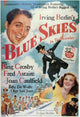 Blue Skies Movie Poster Print showcasing a serene sky.