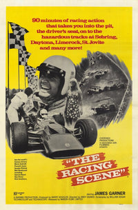 The Racing Scene Movie Poster Print showcasing thrilling motorsport action.