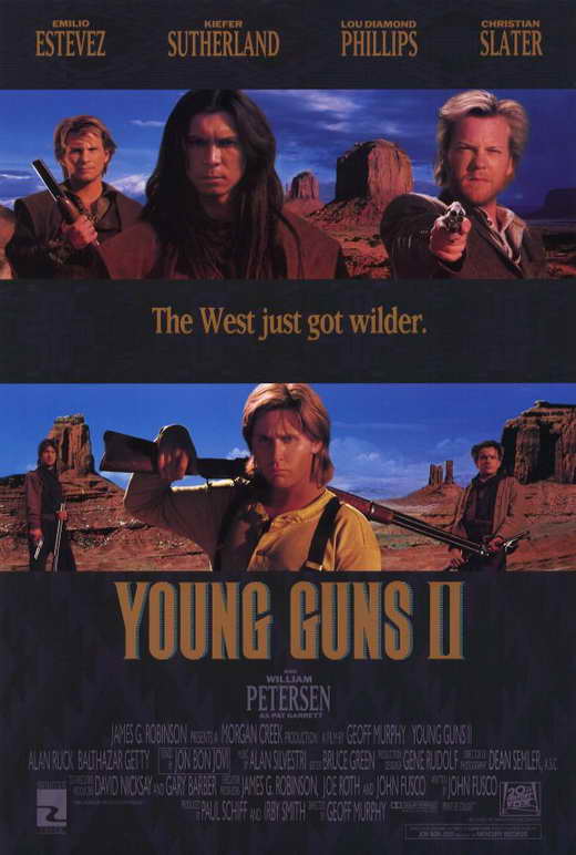 Young Guns 2 Movie Poster Print featuring iconic imagery from the film.
