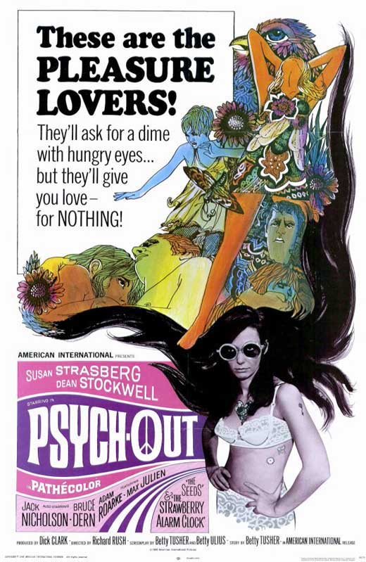 Psych-Out Movie Poster Print showcasing vibrant psychedelic art.