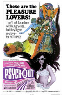 Psych-Out Movie Poster Print showcasing vibrant psychedelic art.