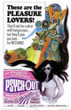 Psych-Out Movie Poster Print showcasing vibrant psychedelic art.