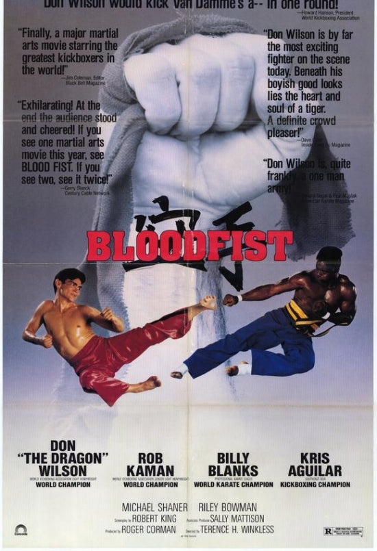 Blood Fist Movie Poster Print featuring action film art.