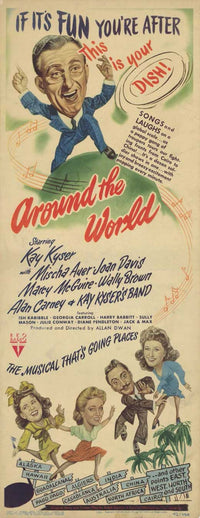 Around the World Movie Poster Print showcasing travel and adventure theme.