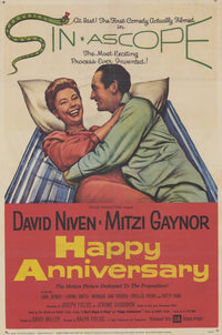 Happy Anniversary Movie Poster Print featuring romantic design.