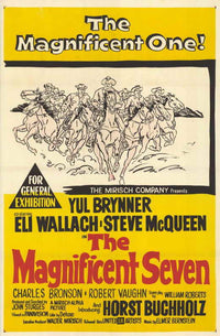 The Magnificent Seven Movie Poster Print featuring classic Western art.
