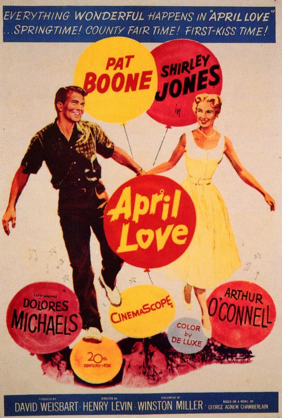 April Love Movie Poster Print featuring classic film romance.