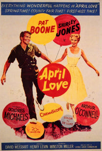 April Love Movie Poster Print featuring classic film romance.