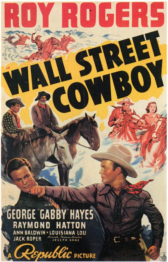 Wall Street Cowboy Movie Poster Print featuring vibrant colors and iconic film art.