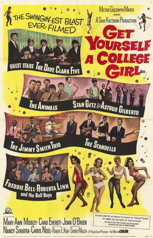 Get Yourself a College Girl Movie Poster Print showcasing vibrant colors and classic cinema style.