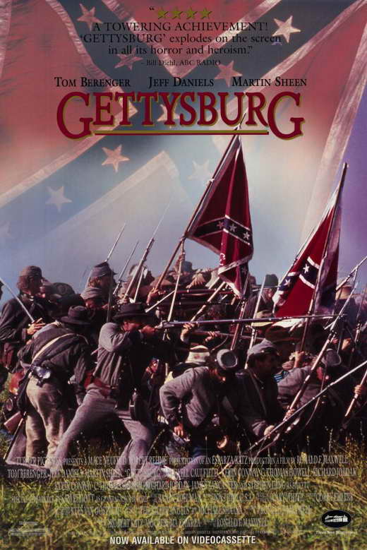 Gettysburg Movie Poster Print showcasing historical cinematic art.