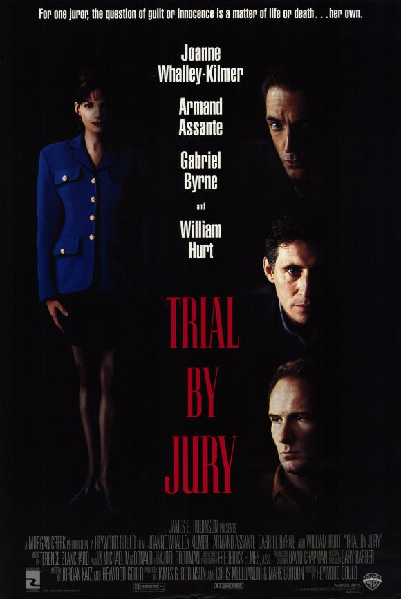 Trial by Jury Movie Poster Print featuring vibrant visuals and courtroom drama.