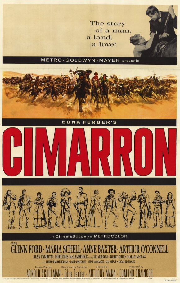 Cimarron Movie Poster Print featuring classic western film art.