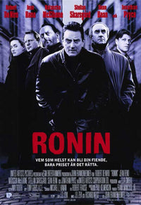 Ronin Movie Poster Print showcasing thrilling imagery and vibrant colors.