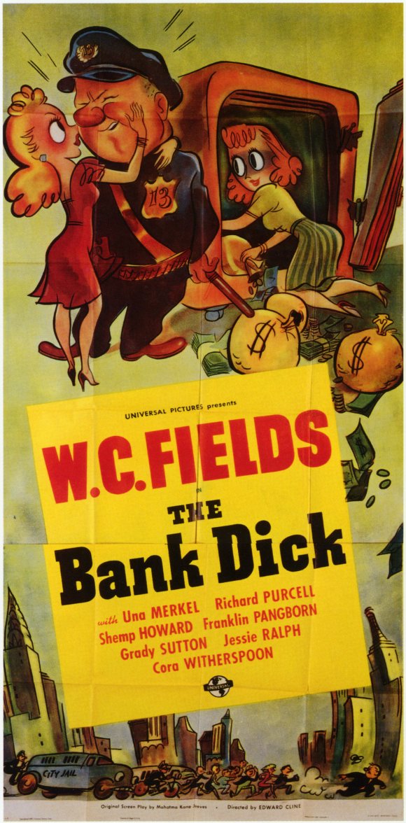 The Bank Dick Movie Poster Print featuring W.C. Fields in a classic comedy.
