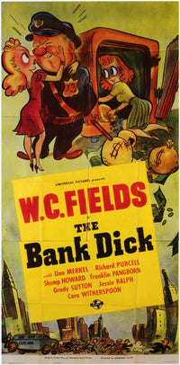 The Bank Dick Movie Poster Print featuring W.C. Fields in a classic comedy.