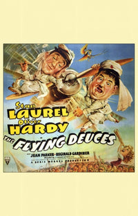 The Flying Deuces Movie Poster Print featuring classic comedy design.