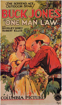 One Man Law Movie Poster Print showcasing vibrant artwork.