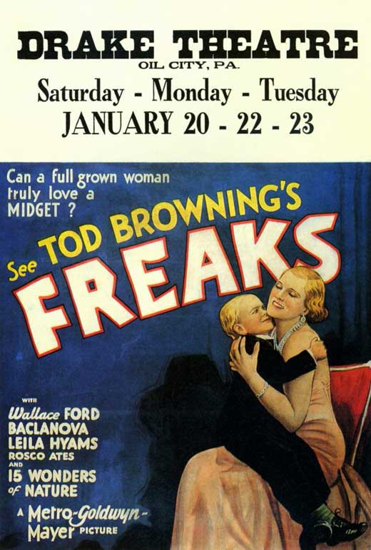 Freaks Movie Poster Print featuring classic horror film art.
