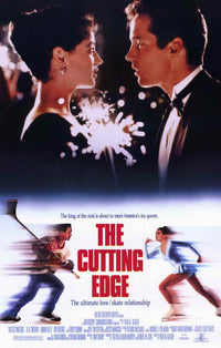 The Cutting Edge Movie Poster Print showcasing a romantic ice skating scene.
