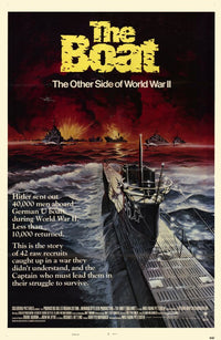 Das Boot Movie Poster Print featuring iconic submarine imagery.