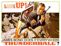 Thunderball Movie Poster Print featuring classic James Bond imagery.