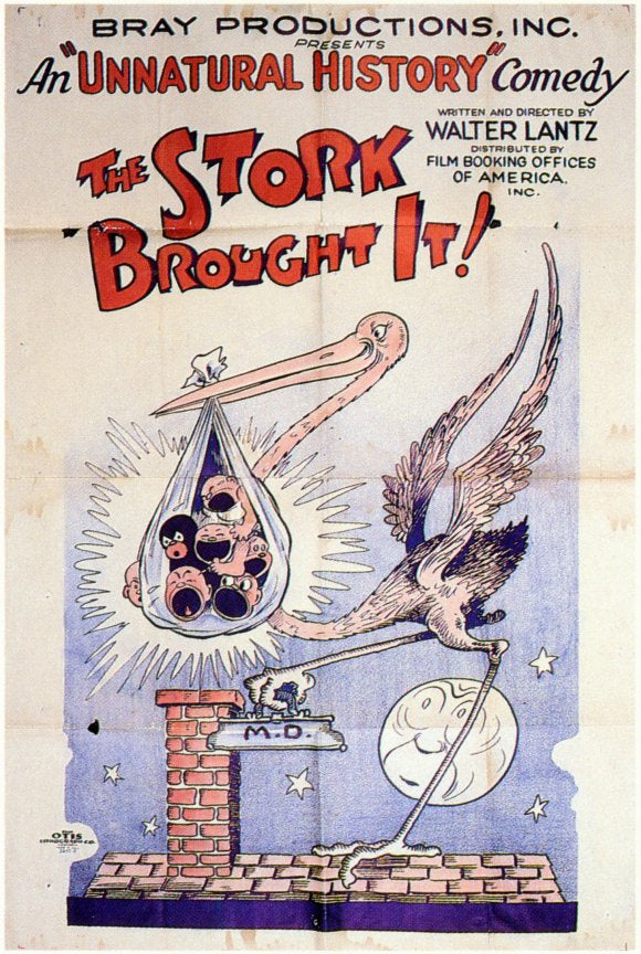 The Stork Brought It movie poster print showcasing vibrant colors and classic cinema charm.