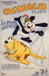 Alpine Antics Movie Poster Print showcasing whimsical winter adventures.
