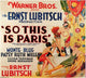 So This Is Paris Movie Poster Print showcasing classic cinema charm.
