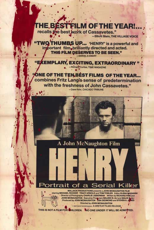 Henry: Portrait of a Serial Killer Movie Poster Print 11x17