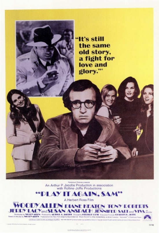 Play It Again, Sam Movie Poster featuring classic cinema artwork.