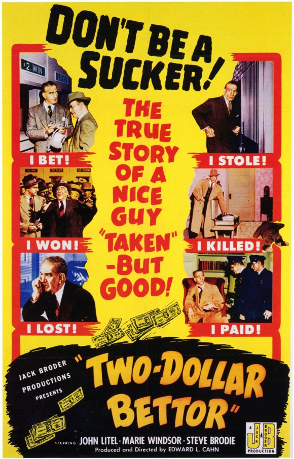 Two-Dollar Bettor Movie Poster Print showcasing vintage cinema art.