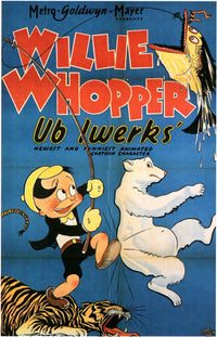 Willie Whopper Movie Poster Print showcasing classic animation character.