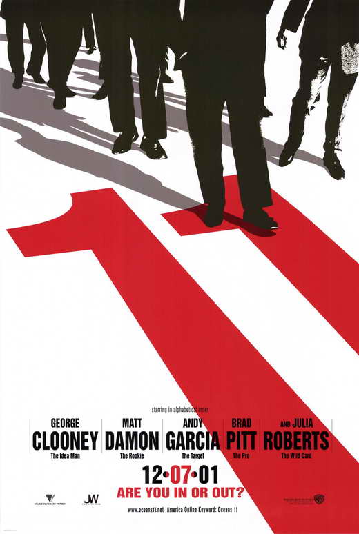 Ocean's Eleven Movie Poster Print featuring iconic imagery from the film.