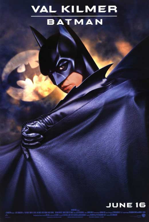 Batman Forever Movie Poster Print showcasing dynamic superhero artwork.