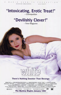 White Movie Poster Print showcasing a minimalist design.