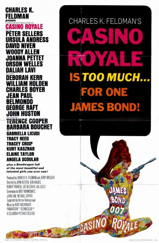 Casino Royale Movie Poster Print featuring iconic James Bond imagery.