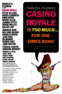 Casino Royale Movie Poster Print featuring iconic James Bond imagery.