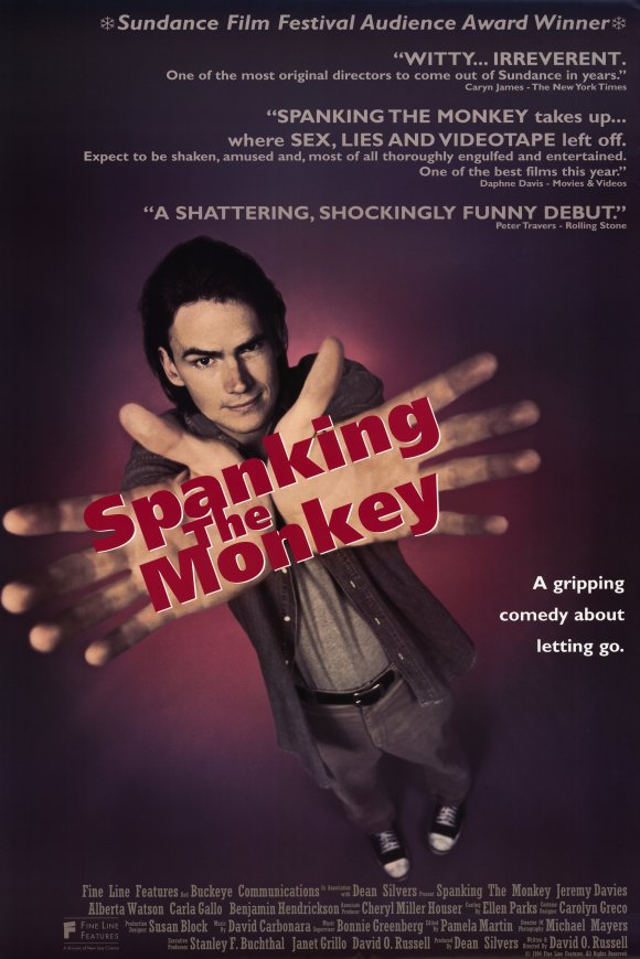 Spanking the Monkey Movie Poster Print featuring humorous design.
