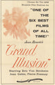 Grand Illusion Movie Poster Print showcasing classic cinema art.