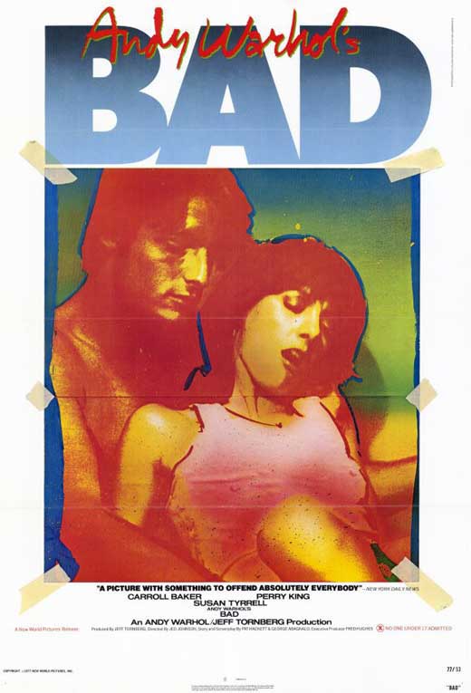 Andy Warhol's Bad Movie Poster Print showcasing vibrant pop art.