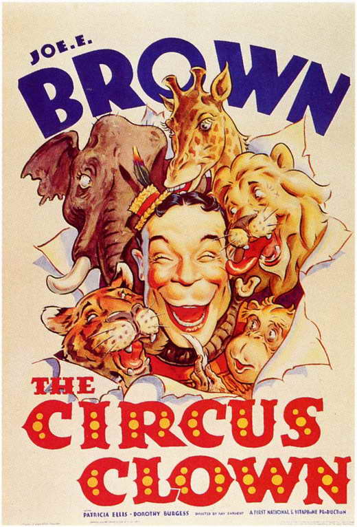 The Circus Clown Movie Poster Print showcasing vibrant circus imagery.