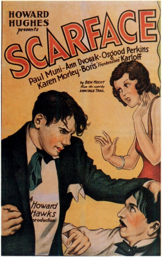 Scarface Movie Poster Print featuring iconic film imagery.