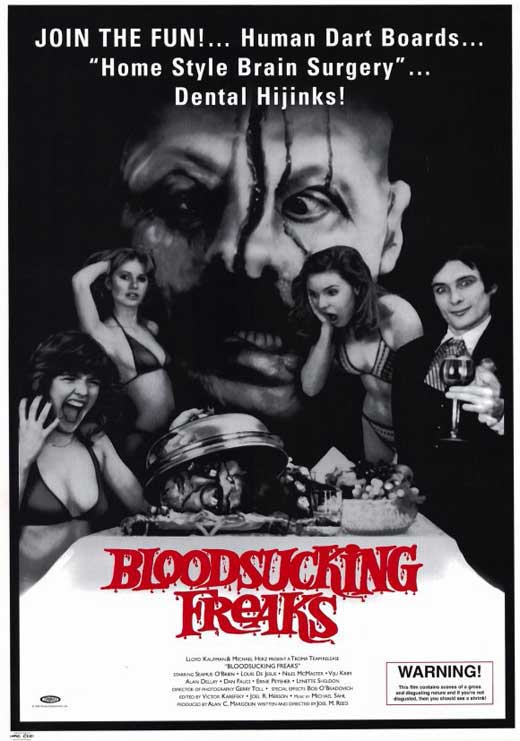 Bloodsucking Freaks Movie Poster Print featuring vintage horror art.