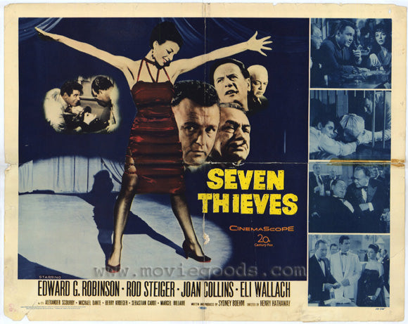 Seven Thieves Movie Poster Print featuring vintage cinematic art.