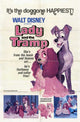 Lady and the Tramp Movie Poster Print showcasing iconic scene