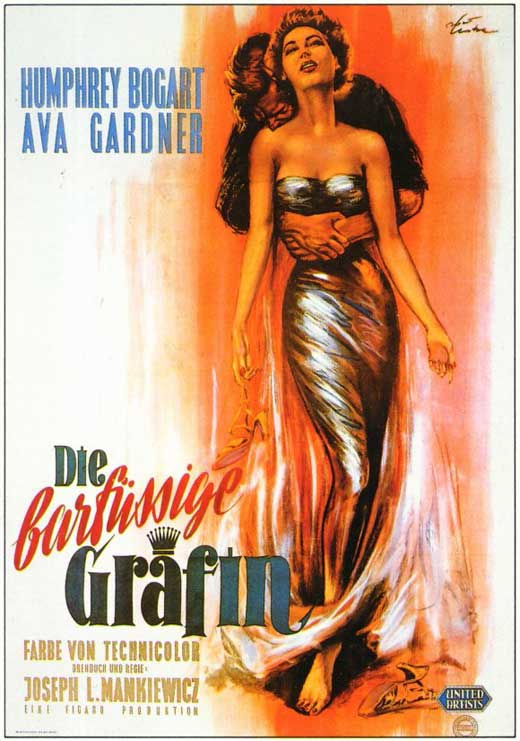 The Barefoot Contessa Movie Poster Print showcasing classic film art