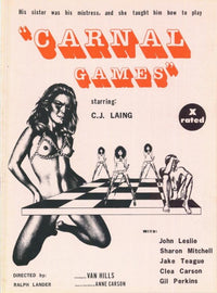 Carnal Games Movie Poster Print showcasing cinematic themes.