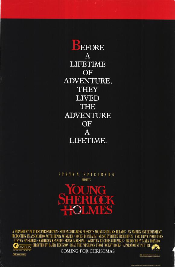Young Sherlock Holmes Movie Poster Print showcasing the iconic character.